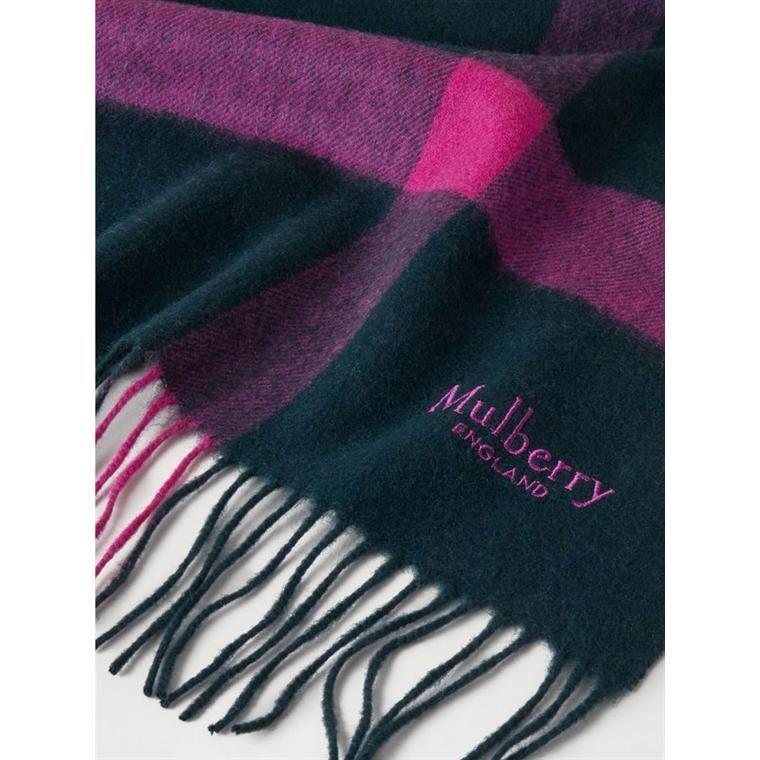 Mulberry Large Check Lambswool Charcoal